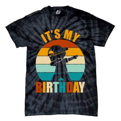 Its My Birthday Dab Retro Sunset Tie-Dye T-Shirt