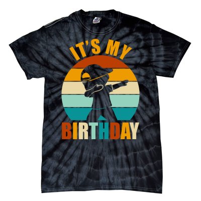 Its My Birthday Dab Retro Sunset Tie-Dye T-Shirt