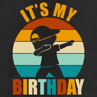 Its My Birthday Dab Retro Sunset Trucker Hat