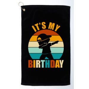 Its My Birthday Dab Retro Sunset Platinum Collection Golf Towel