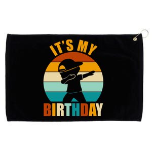 Its My Birthday Dab Retro Sunset Grommeted Golf Towel