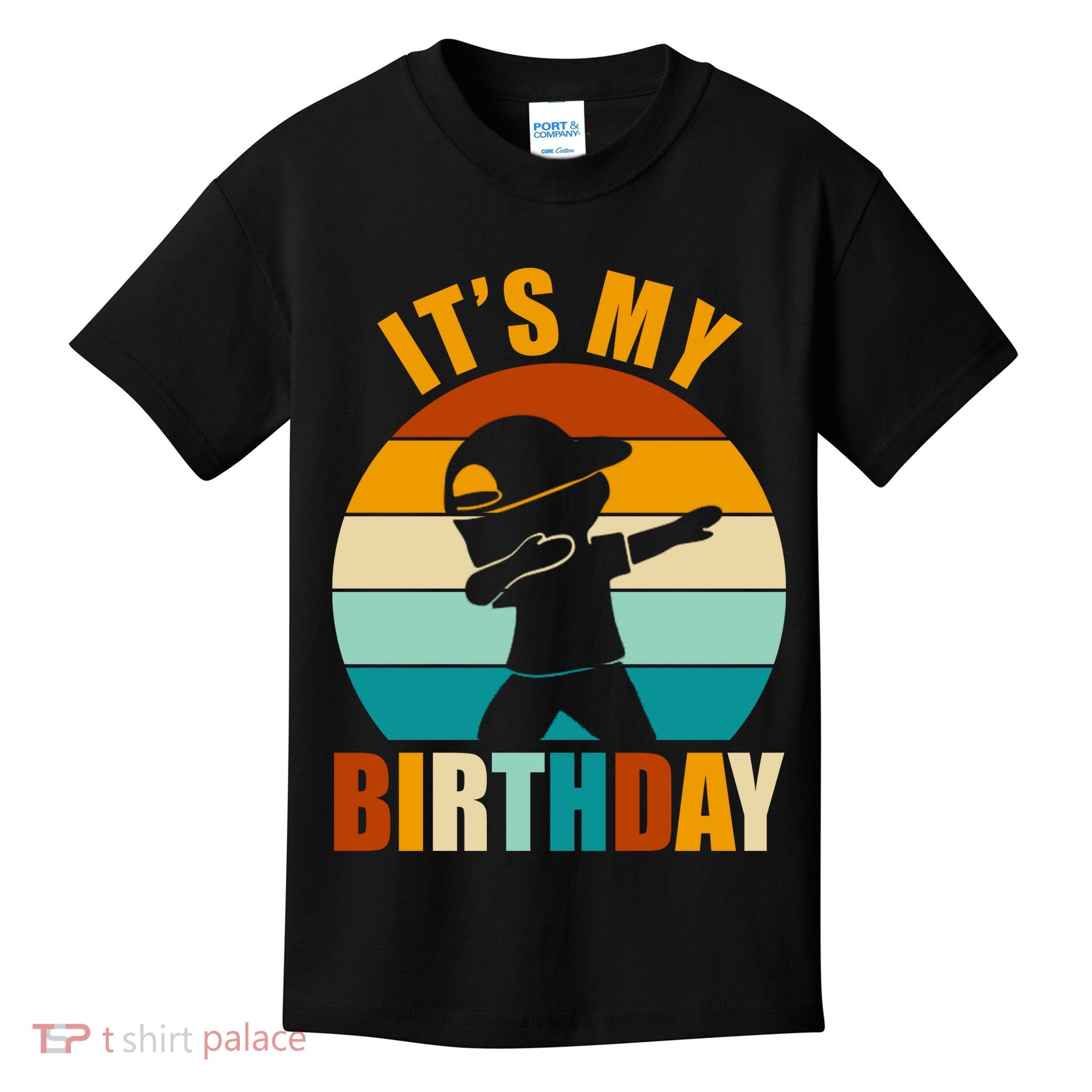 Its My Birthday Dab Retro Sunset Kids T-Shirt