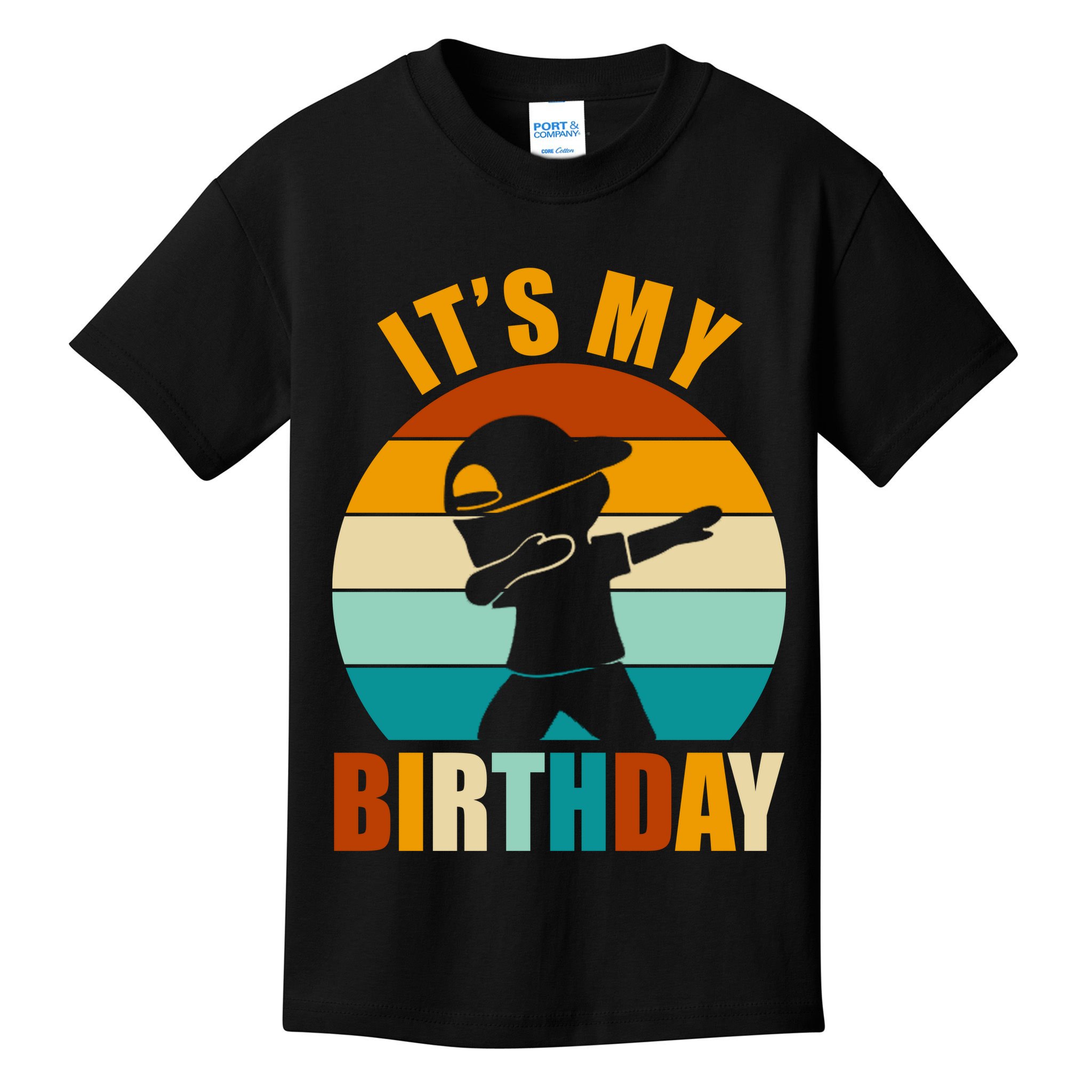 Its My Birthday Dab Retro Sunset Kids T-Shirt