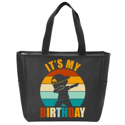 Its My Birthday Dab Retro Sunset Zip Tote Bag