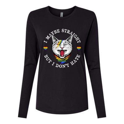 I May Be Straight But I Dont Hate For A Lgbt Pride Support Gift Womens Cotton Relaxed Long Sleeve T-Shirt