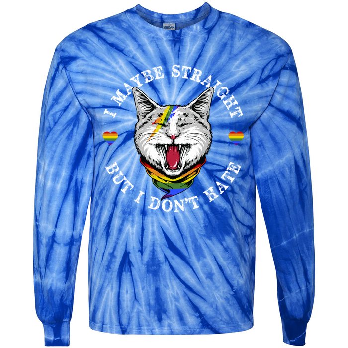 I May Be Straight But I Dont Hate For A Lgbt Pride Support Gift Tie-Dye Long Sleeve Shirt