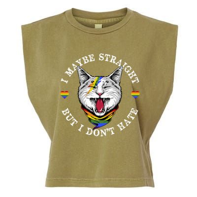 I May Be Straight But I Dont Hate For A Lgbt Pride Support Gift Garment-Dyed Women's Muscle Tee