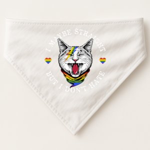 I May Be Straight But I Dont Hate For A Lgbt Pride Support Gift USA-Made Doggie Bandana