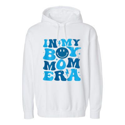 In My Boy Mom Era Garment-Dyed Fleece Hoodie