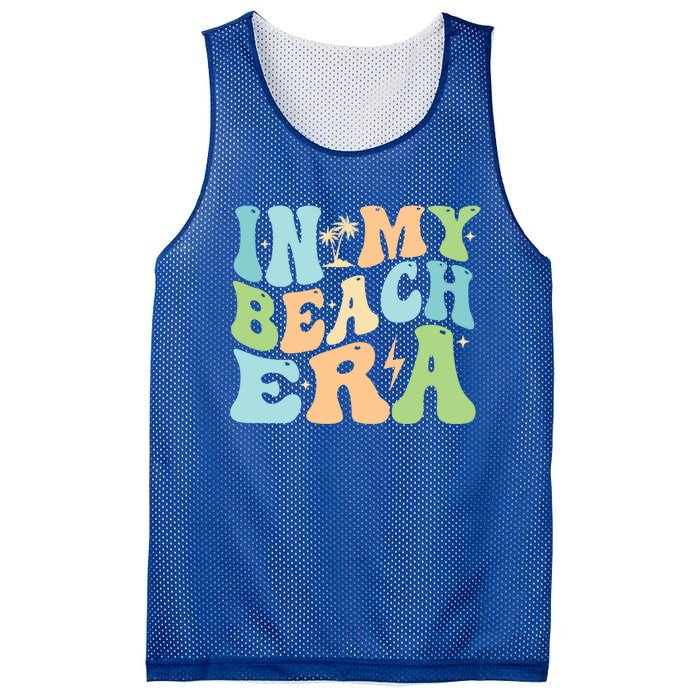 In My Beach Era Groovy Summer Gift Mesh Reversible Basketball Jersey Tank