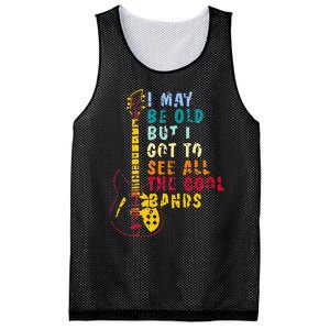 I May Be Old But I Got To See All The Cool Bands Mesh Reversible Basketball Jersey Tank