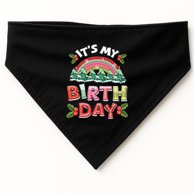 ItS My Birthday Born On Christmas Day Xmas Bday Gift USA-Made Doggie Bandana