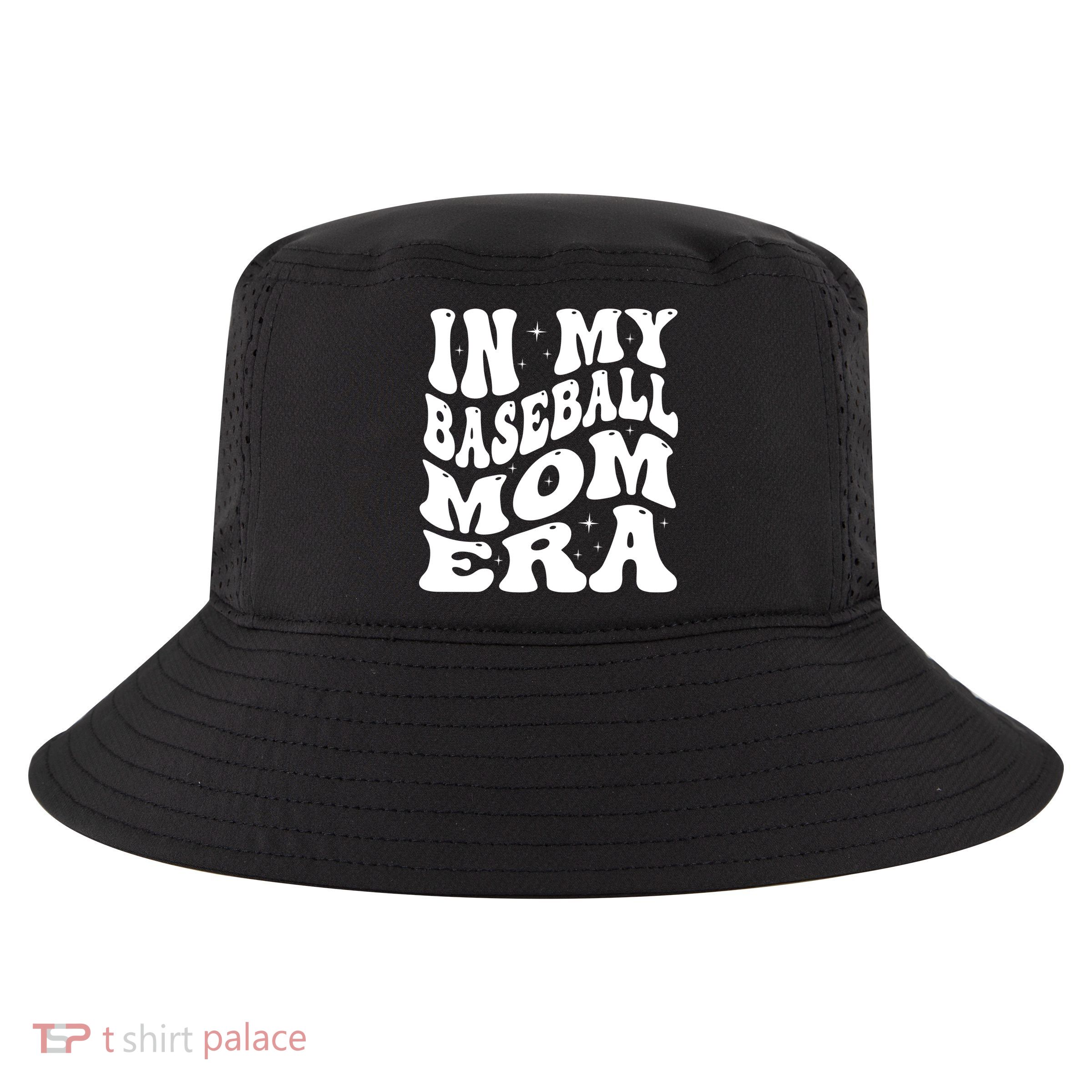 In My Baseball Mom Era Groovy Cool Comfort Performance Bucket Hat