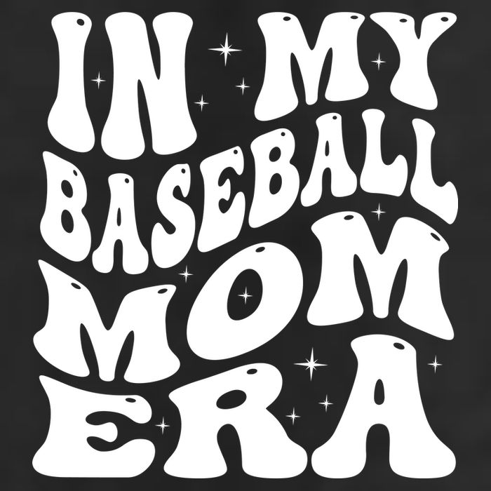 In My Baseball Mom Era Groovy 7 Panel Mesh Trucker Snapback Hat