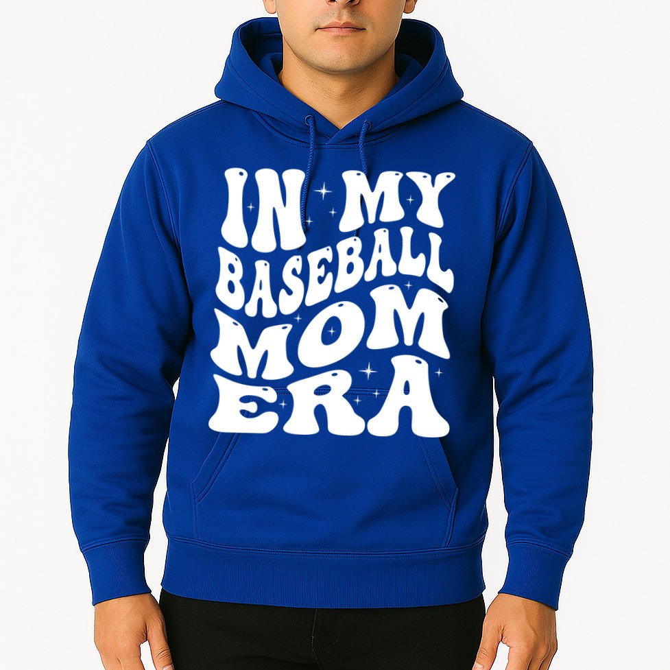 In My Baseball Mom Era Groovy Hoodie