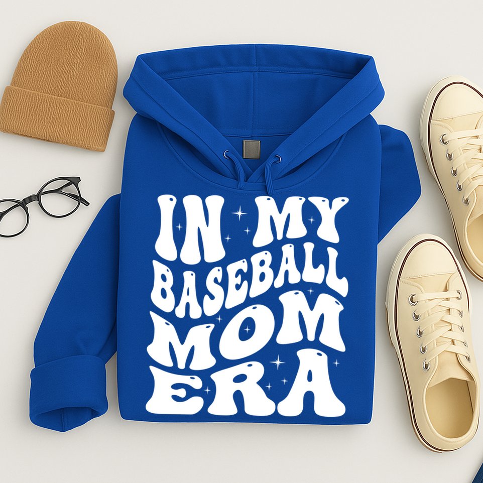 In My Baseball Mom Era Groovy Hoodie