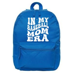 In My Baseball Mom Era Groovy 16 in Basic Backpack