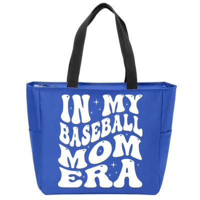 In My Baseball Mom Era Groovy Zip Tote Bag