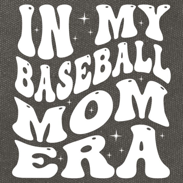 In My Baseball Mom Era Groovy Cotton Canvas Backpack