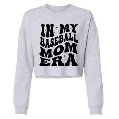 In My Baseball Mom Era Groovy Cropped Pullover Crew