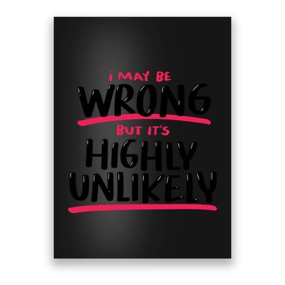 I May Be Wrong But It's Highly Unlikely Poster
