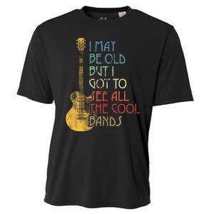 I May Be Old But I Got To See All The Cool Bands Retro Cooling Performance Crew T-Shirt