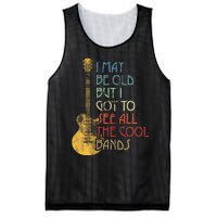 I May Be Old But I Got To See All The Cool Bands Retro Mesh Reversible Basketball Jersey Tank