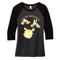 Its My Birthday Women's Tri-Blend 3/4-Sleeve Raglan Shirt