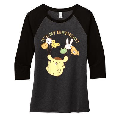 Its My Birthday Women's Tri-Blend 3/4-Sleeve Raglan Shirt