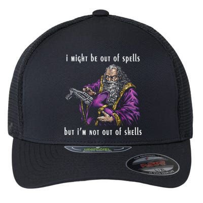 I Might Be Out Of Spells But IM Not Out Of Shells Up Flexfit Unipanel Trucker Cap