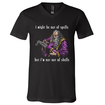 I Might Be Out Of Spells But IM Not Out Of Shells Up V-Neck T-Shirt