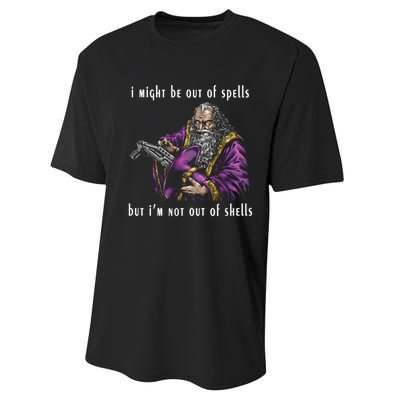 I Might Be Out Of Spells But IM Not Out Of Shells Up Performance Sprint T-Shirt