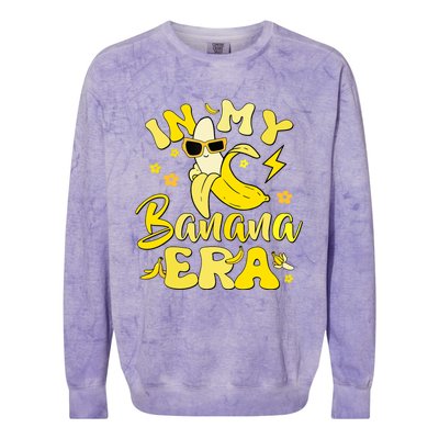 In My Banana Era Funny Banana Lover Retro Bananas Colorblast Crewneck Sweatshirt