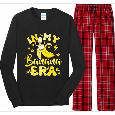 In My Banana Era Funny Banana Lover Retro Bananas Long Sleeve Pajama Set