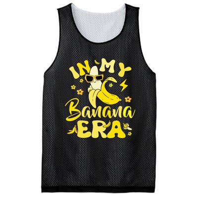 In My Banana Era Funny Banana Lover Retro Bananas Mesh Reversible Basketball Jersey Tank