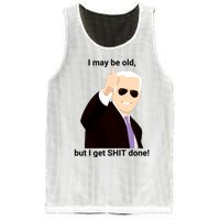 I May Be Old But I Get Shit Done Mesh Reversible Basketball Jersey Tank