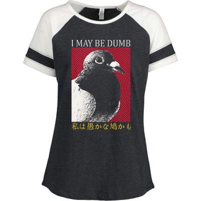 I May Be Dumb Pigeon Japanese Enza Ladies Jersey Colorblock Tee