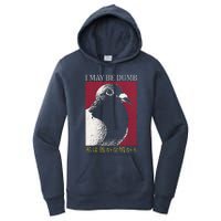 I May Be Dumb Pigeon Japanese Women's Pullover Hoodie