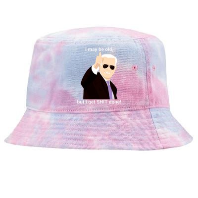 I May Be Old But I Get Shit Done Tie-Dyed Bucket Hat