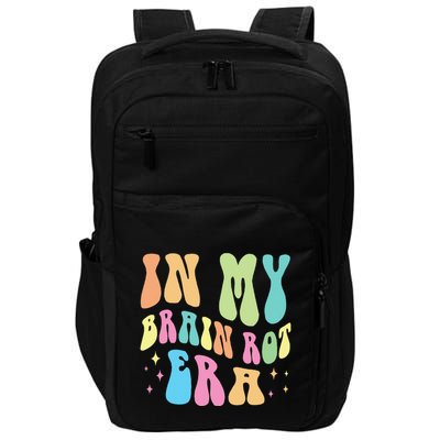 In My Brain Rot Era Brain Rot Meme Funny Quote Impact Tech Backpack