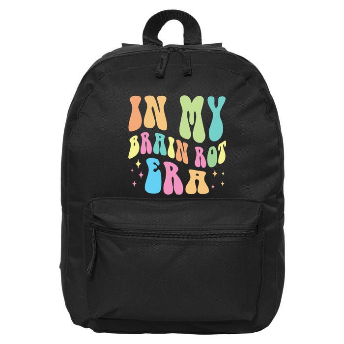 In My Brain Rot Era Brain Rot Meme Funny Quote 16 in Basic Backpack