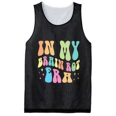 In My Brain Rot Era Brain Rot Meme Funny Quote Mesh Reversible Basketball Jersey Tank