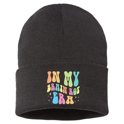In My Brain Rot Era Brain Rot Meme Funny Quote Sustainable Knit Beanie