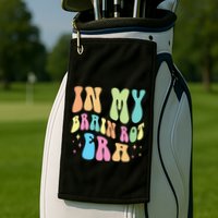 In My Brain Rot Era Brain Rot Meme Funny Quote Golf Towel
