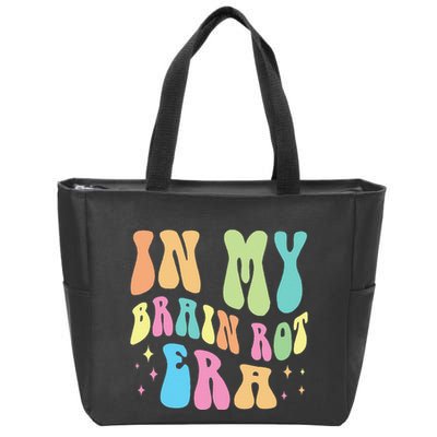In My Brain Rot Era Brain Rot Meme Funny Quote Zip Tote Bag
