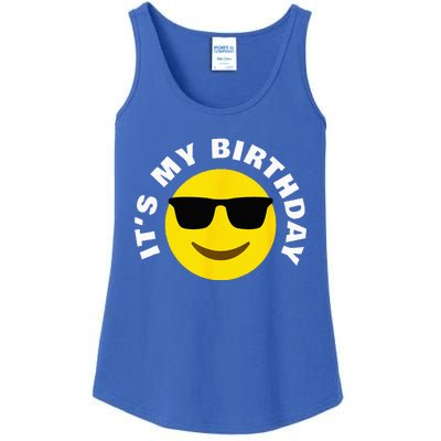 Its My Birthday Cool Sunglasses Cartoon Birthday Ladies Essential Tank