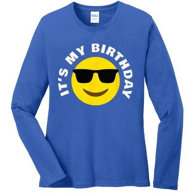 Its My Birthday Cool Sunglasses Cartoon Birthday Ladies Long Sleeve Shirt