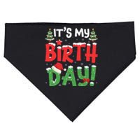 ItS My Birthday Christmas Funny Bday Xmas USA-Made Doggie Bandana