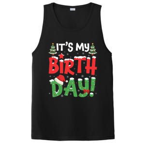 ItS My Birthday Christmas Funny Bday Xmas PosiCharge Competitor Tank