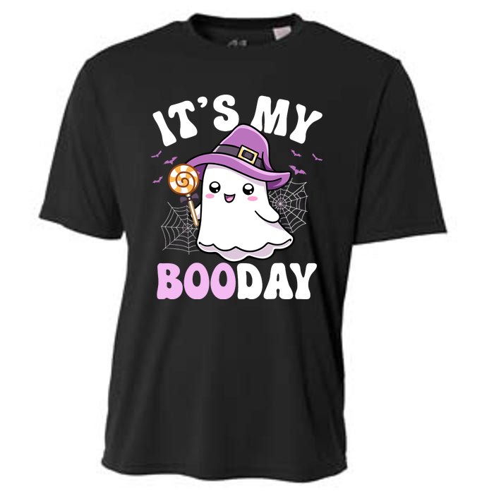 Its My Boo Day Cute Ghost Halloween Birthday Boy Girl Kids Cooling Performance Crew T-Shirt